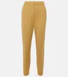 Max Mara Pegno Cropped Jersey Slim Pants In Beige