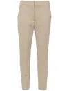 Max Mara Pegno Jersey Cropped Trousers In Neutrals