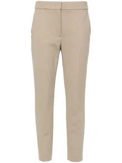 Max Mara Pegno Jersey Cropped Trousers In Neutrals