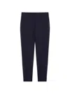 Max Mara Straight Line Double Jersey Trousers With Pockets In Blue