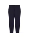 Max Mara Straight Line Double Jersey Trousers With Pockets In Blu Marino