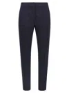 Max Mara Stretched Pleat Trousers In Blue