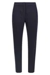 Max Mara Simple And Form-fitting Pants In Blue