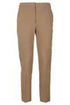 Max Mara Tailored Fit Trousers In Viscose Jersey In Honey