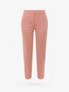 Max Mara Plain Jersey Casual Pants In Pink