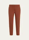 Max Mara Pegno Jersey Slim Pants In Rust
