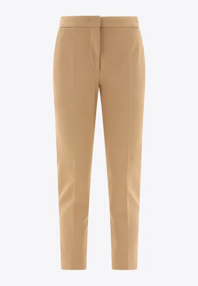 Max Mara Pegno Straight-leg Tailored Pants In Beige