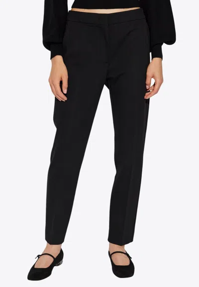 Max Mara Pegno Straight-leg Tailored Pants In Black