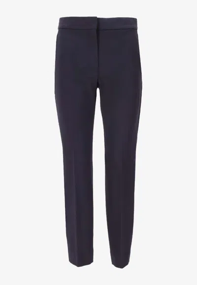 Max Mara Pegno Straight-leg Tailored Pants In Blue