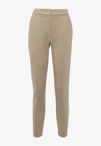 Max Mara Pegno Straight-leg Tailored Pants In Brown