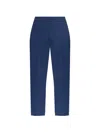 Max Mara Solid Color Casual Pants In Blue