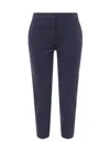 Max Mara Pegno Stretch Jersey Ankle Pants In Blue