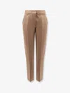 Max Mara Women Pegno Viscose Blend Trousers In Brown