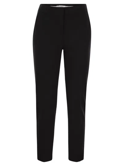 Max Mara Pegno Viscose Jersey Trousers In Black