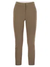 Max Mara Pegno Viscose Jersey Trousers In Brown