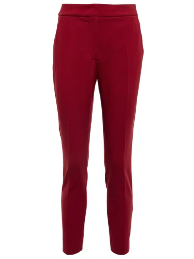Max Mara Pegno Viscose Jersey Trousers In Red