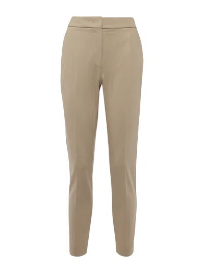 Max Mara Pegno Viscose Jersey Trousers In Neutral