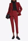 Max Mara Pegno Viscose Jersey Trousers In Red