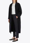 Max Mara Wool Double-breasted Coat In Navy