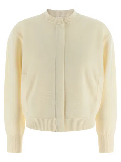 Max Mara White Pelago Cardigan In Neutral