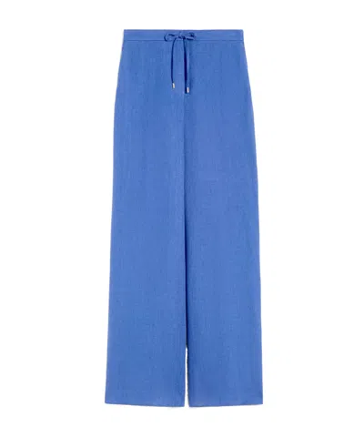 Max Mara Pelota Drawstring-waist Trousers In Blue