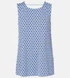 Max Mara Pelota Printed Top In Blue