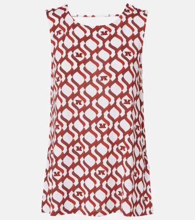 Max Mara Pelota Printed Top In Red