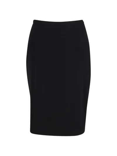 Pre-owned Max Mara Pencil Midi Skirt In Black