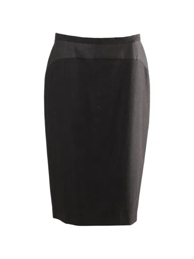 Pre-owned Max Mara Pencil Midi Skirt In Black