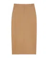 Max Mara Technical Jersey Pencil Skirt In Brown