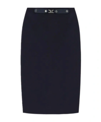 Max Mara Pencil Skirt In Blue