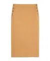 Max Mara Woman Midi Skirt Camel Size 10 Cotton In Nude