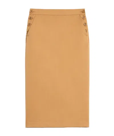MAX MARA MAX MARA CRESTA BUTTON DETAILED MIDI SKIRT
