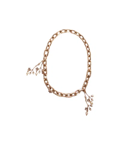 Max Mara Pendant Chain Necklace In Yellow