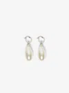 Max Mara Pendant Earrings With Glass Pearl In Silver