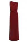 Max Mara Crystal-embellished Asymmetric Maxi Dress In Burgundy