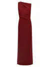 Max Mara Crystal-embellished Asymmetric Maxi Dress In Burgundy