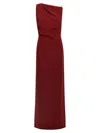 Max Mara Crystal-embellished Asymmetric Maxi Dress In Brown