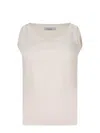 Max Mara Pentola Sleeveless Knitted Top In Neutral
