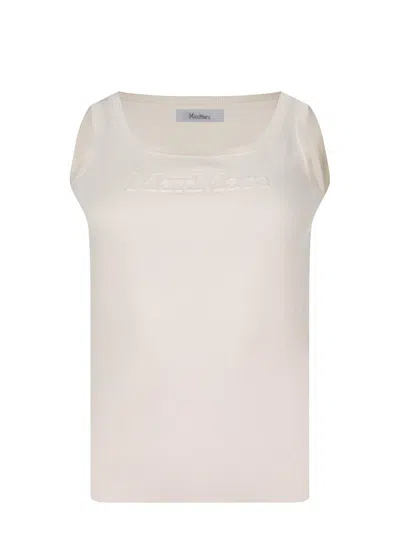 Max Mara Pentola Sleeveless Knitted Top In Neutral