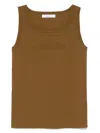 Max Mara Ribbed Trim Scoop Neck Sleeveless Top