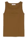 Max Mara Ribbed Trim Scoop Neck Sleeveless Top