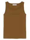 Max Mara Ribbed Trim Scoop Neck Sleeveless Top