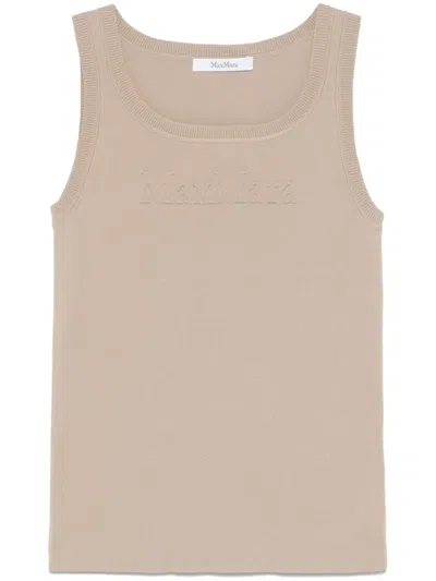 Max Mara Pentola Tank Top In Neutrals