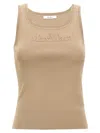 Max Mara Pentola Knitted Tank Top In Beige