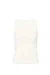 Max Mara Pentola Knitted Tank Top In Cream