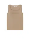 Max Mara Pentola Knitted Tank Top In Beige