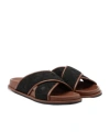 Max Mara Monogram-pattern Crossover-strap Sandals In Brown