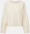 Max Mara Pepaia Cotton-blend Jersey Top In Neutral