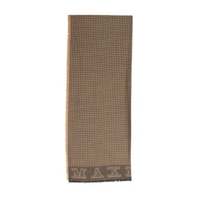 Max Mara Pepato Printed Scarf In Beige
